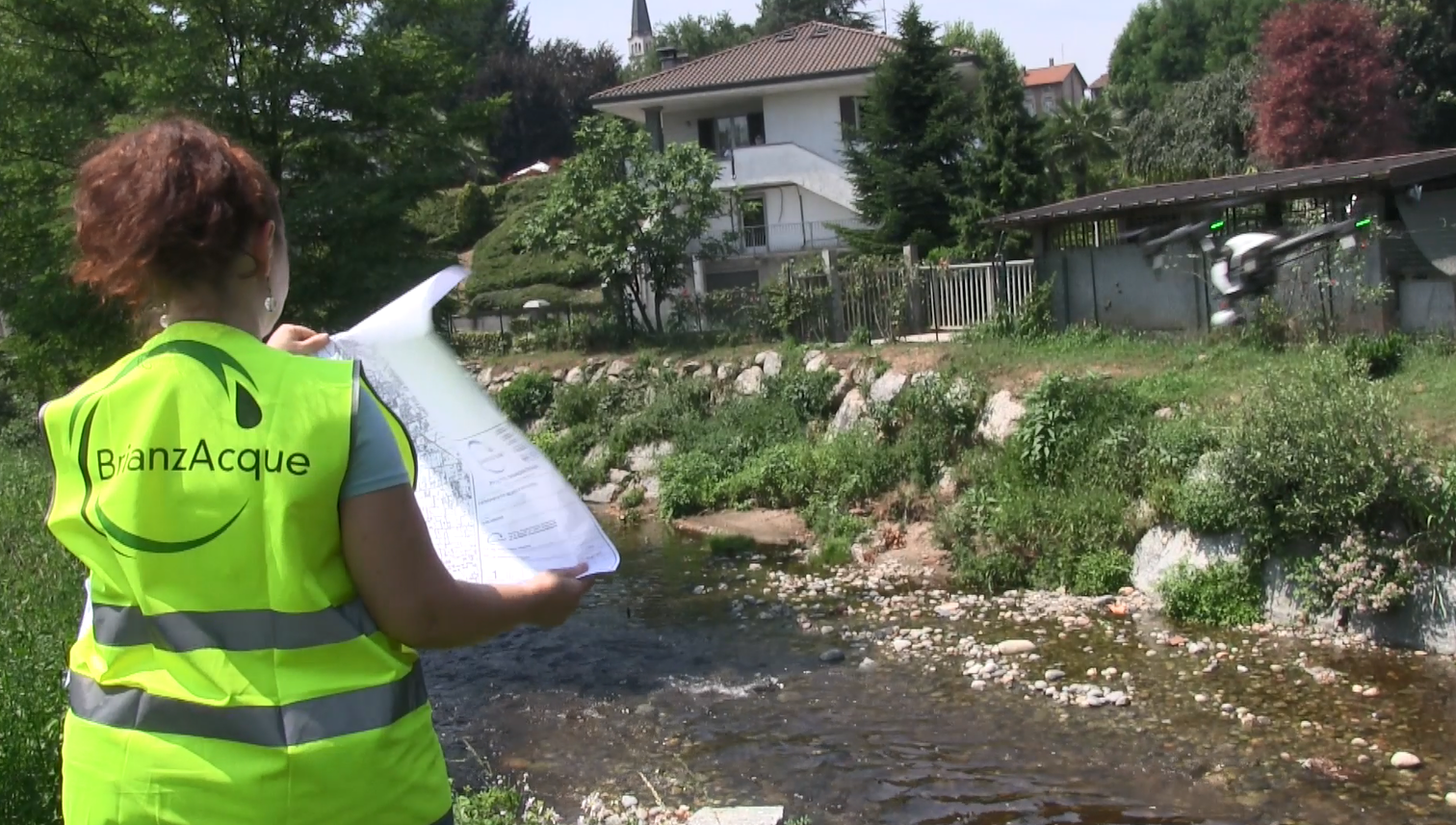 Drone di Brianzacque: il suo sguardo proseguirà per tutto il corso del Seveso